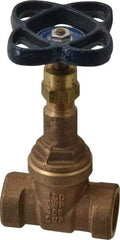 NIBCO - Class 125, Threaded Bronze Solid Wedge Rising Stem Gate Valve - 200 WOG, 125 WSP, Union Bonnet - Americas Industrial Supply