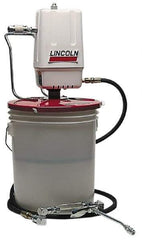 Lincoln - Grease Lubrication Aluminum Air-Operated Pump - For 25 to 50 Lb (Drum) & 35 to 50 Lb (Pail) Container - Americas Industrial Supply