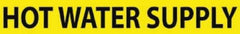 NMC - Pipe Marker with Hot Water Supply Legend and No Graphic - 3/4 to 1-1/4" Pipe Outside Diam, Black on Yellow - Americas Industrial Supply
