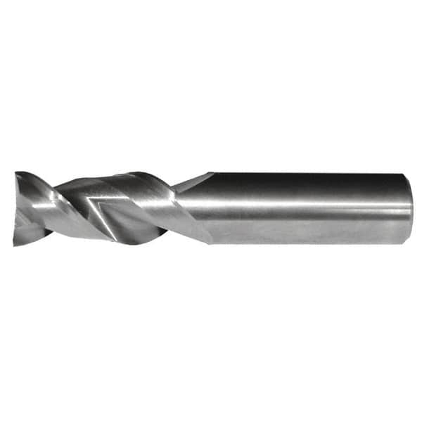 Kennametal - 1/2", 2 Flute, Single End, Solid Carbide, 0.015" Corner Radius End Mill - 4" OAL, 45° Helix, Right Hand Flute, 2" LOC, Right Hand Cut - Americas Industrial Supply
