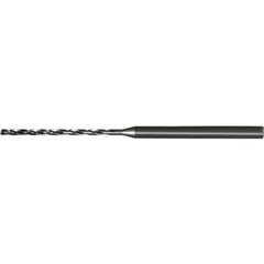 1.7 mm Dia. × 4 mm Shank × 30.8 mm Flute Length × 81 mm OAL, 15xD, 140°, AlTiN Nano, 2 Flute, Coolant Thru, Straight / Cylindrical Solid Carbide Drill