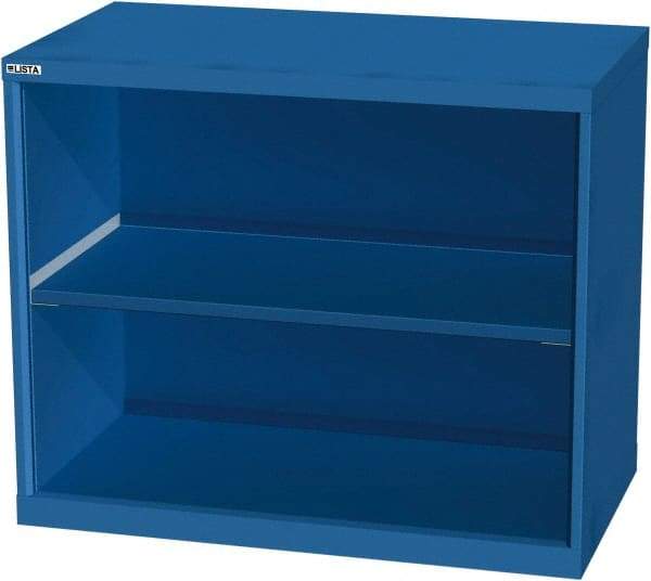 LISTA - 2 Shelf, 33-1/2" High x 40" Wide Bookcase - 22-1/2" Deep, Steel, Blue - Americas Industrial Supply