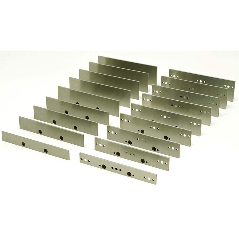 TE-CO - Vise Accessories; Product Type: Parallel Set ; Product Compatibility: 6" Vises ; Number of Pieces: 9 ; Material: Steel ; Jaw Width (Inch): 6 ; Product Length (Inch): 0.118 - Exact Industrial Supply