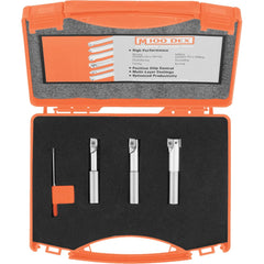 Micro 100 - Indexable End Mill Sets; Minimum Cutting Diameter (Inch): 3/8 ; Maximum Cutting Diameter (Inch): 5/8 ; Minimum Shank Diameter (Inch): 1/2 ; Minimum Shank Diameter (Decimal Inch): 0.5000 ; Maximum Shank Diameter (Inch): 1/2 ; Maximum Shank Dia - Exact Industrial Supply