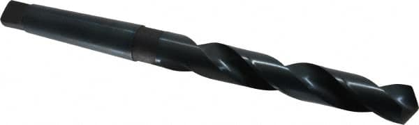 Chicago-Latrobe - 59/64", 3MT 118° Point High Speed Steel Taper Shank Drill Bit - Oxide Finish, 6-1/8" Flute Length, 10-3/4" OAL, Spiral Flute, Series 110 - Americas Industrial Supply