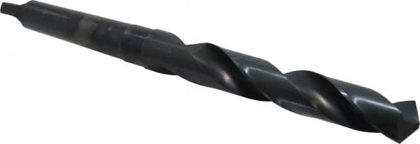 Chicago-Latrobe - 1-1/16", 3MT 118° Point High Speed Steel Taper Shank Drill Bit - Oxide Finish, 6-5/8" Flute Length, 11-1/4" OAL, Spiral Flute, Series 110 - Americas Industrial Supply