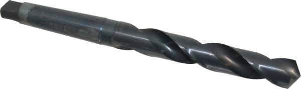 Chicago-Latrobe - 1-1/4", 4MT 118° Point High Speed Steel Taper Shank Drill Bit - Oxide Finish, 7-7/8" Flute Length, 13-1/2" OAL, Spiral Flute, Series 110 - Americas Industrial Supply