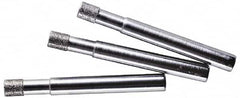 Made in USA - 3/32" Head Thickness Diamond (Abrasive) Grinding Pin - 1/8" Shank Diam x 2" Shank Length, Coarse/Fine Grade - Americas Industrial Supply
