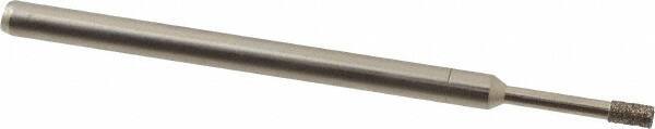 Made in USA - 5/32" Head Thickness CBN Grinding Pin - 1/8" Shank Diam x 1-3/4" Shank Length, Coarse Grade - Americas Industrial Supply