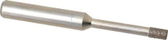 Made in USA - 0.141" Head Diam x 1/4" Head Thickness CBN Grinding Pin - 1/4" Shank Diam x 1-1/4" Shank Length, Coarse Grade - Americas Industrial Supply