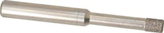 Made in USA - 0.188" Head Diam x 1/4" Head Thickness CBN Grinding Pin - 1/4" Shank Diam x 1-1/4" Shank Length, Coarse Grade - Americas Industrial Supply