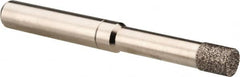 Made in USA - 0.218" Head Diam x 1/4" Head Thickness CBN Grinding Pin - 1/4" Shank Diam x 1-1/4" Shank Length, Coarse Grade - Americas Industrial Supply