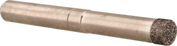 Made in USA - 1/4" Head Diam x 1/8" Head Thickness CBN Grinding Pin - 1/4" Shank Diam x 1-1/4" Shank Length, Coarse Grade - Americas Industrial Supply