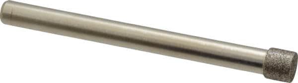 Made in USA - 0.312" Head Diam x 1/4" Head Thickness CBN Grinding Pin - 1/4" Shank Diam x 2-3/4" Shank Length, Coarse Grade - Americas Industrial Supply