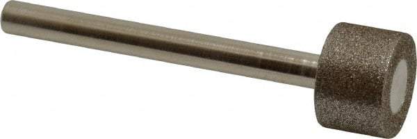 Made in USA - 3/4" Head Diam x 1/2" Head Thickness CBN Grinding Pin - 1/4" Shank Diam x 2-1/2" Shank Length, Coarse Grade - Americas Industrial Supply