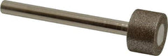 Made in USA - 3/4" Head Diam x 1/2" Head Thickness CBN Grinding Pin - 1/4" Shank Diam x 2-1/2" Shank Length, Coarse Grade - Americas Industrial Supply