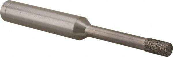 Made in USA - 0.141" Head Diam x 1/4" Head Thickness Diamond (Abrasive) Grinding Pin - 1/4" Shank Diam x 1-1/4" Shank Length, Coarse Grade - Americas Industrial Supply