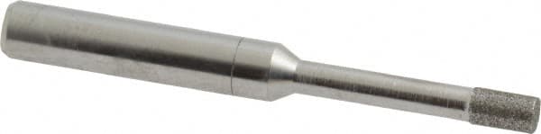 Made in USA - 0.156" Head Diam x 1/4" Head Thickness Diamond (Abrasive) Grinding Pin - 1/4" Shank Diam x 1-1/4" Shank Length, Coarse Grade - Americas Industrial Supply