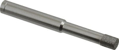 Made in USA - 0.218" Head Diam x 1/4" Head Thickness Diamond (Abrasive) Grinding Pin - 1/4" Shank Diam x 1-1/4" Shank Length, Coarse Grade - Americas Industrial Supply