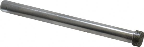Made in USA - 0.312" Head Diam x 1/8" Head Thickness Diamond (Abrasive) Grinding Pin - 1/4" Shank Diam x 2-7/8" Shank Length, Coarse Grade - Americas Industrial Supply