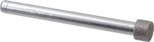 Made in USA - 3/8" Head Diam x 1/4" Head Thickness Diamond (Abrasive) Grinding Pin - 1/4" Shank Diam x 2-3/4" Shank Length, Coarse Grade - Americas Industrial Supply