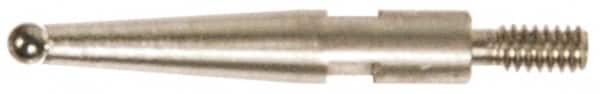 Made in USA - 0.04" Ball Diam, Carbide, Ball Test Indicator Contact Point - 0.78" Contact Point Length, Use with Fowler Test Indicators - Americas Industrial Supply