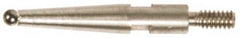 Made in USA - 0.04" Ball Diam, Carbide, Ball Test Indicator Contact Point - 0.78" Contact Point Length, Use with Fowler Test Indicators - Americas Industrial Supply
