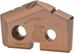 Allied Machine and Engineering - 27/32" Diam x 5/32" Thick, Seat Code 1, 132° Included Angle Spade Drill Insert - AM200 Coated, Cobalt, Series GEN2 T-A - Americas Industrial Supply