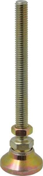 Gibraltar - 3/8-16 Bolt Thread, Studded Pivotal Stud Mount Leveling Pad & Mount - 3,750 Max Lb Capacity, 1-1/4" Base Diam - Americas Industrial Supply