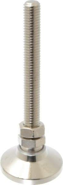 Gibraltar - 1/2-13 Bolt Thread, Studded Pivotal Stud Mount Leveling Pad & Mount - 5,000 Max Lb Capacity, 1-7/8" Base Diam - Americas Industrial Supply