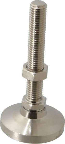 Gibraltar - 5/8-11 Bolt Thread, Studded Pivotal Stud Mount Leveling Pad & Mount - 6,000 Max Lb Capacity, 2-1/2" Base Diam - Americas Industrial Supply