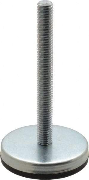 Gibraltar - 1/2-13 Bolt Thread, Stud Mount Leveling Pad & Mount - 500 Max Lb Capacity, 2.8" Base Diam, 4" Thread Length - Americas Industrial Supply