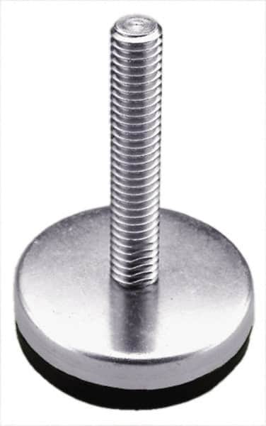 Gibraltar - 1/2-13 Bolt Thread, Stud Mount Leveling Pad & Mount - 250 Max Lb Capacity, 2.4" Base Diam, 4" Thread Length - Americas Industrial Supply