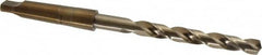 Chicago-Latrobe - 1/2", 2MT 135° Point Cobalt Taper Shank Drill Bit - Oxide/Gold Finish, 4-3/8" Flute Length, 8-1/4" OAL, Spiral Flute, Series 510 - Americas Industrial Supply