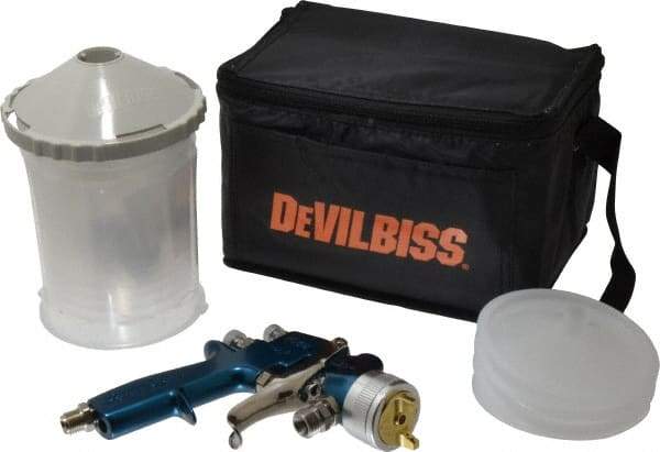 DeVilbiss - Siphon Feed High Volume/Low Pressure Paint Spray Gun - 24 oz Capacity, 100 Max psi, 13 to 23 CFM, For Enamels, Epoxies, Lacquers, Polyurethanes, Primers, Sealers, Stains, Varnishes - Americas Industrial Supply