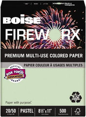 Boise - 8-1/2" x 11" Green Colored Copy Paper - Use with Laser Printers, Copiers, Plain Paper Fax Machines, Multifunction Machines - Americas Industrial Supply