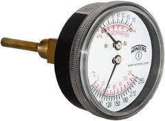 Winters - 2-1/2" Dial, 1/4 Thread, 0-75 Scale Range, Pressure Gauge - Lower Connection Mount, Accurate to 0.03% of Scale - Americas Industrial Supply