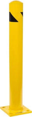 PRO-SAFE - 4-1/2" Diam x 36" High, Steel Bollard - 8" Wide x 8" Long Mounting Plate - Americas Industrial Supply
