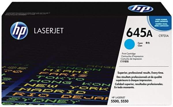 Hewlett-Packard - Cyan Toner Cartridge - Use with HP Color Laser Jet 5500, 5550 - Americas Industrial Supply