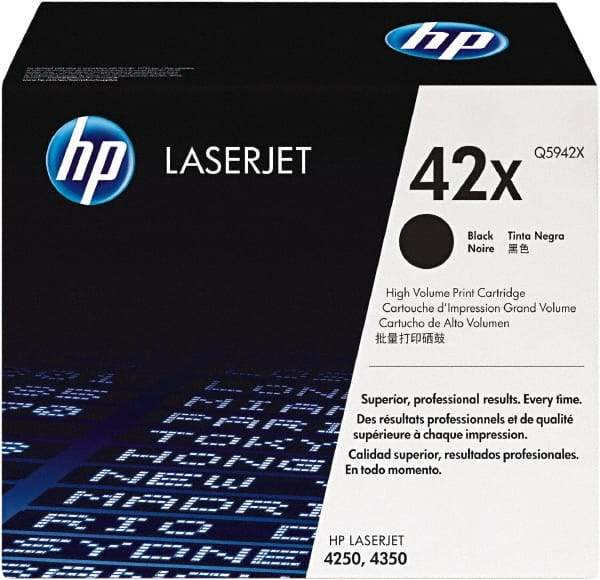 Hewlett-Packard - Black Toner Cartridge - Use with HP LaserJet 4250, 4350 - Americas Industrial Supply