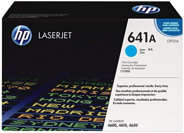 Hewlett-Packard - Cyan Toner Cartridge - Use with HP Color LaserJet 4600, 4650 - Americas Industrial Supply