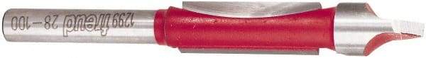Freud - 3/8" Cut Diam, 1" Length of Cut, 2 Flute Panel Pilot Edge Profile Router Bit - Carbide-Tipped, 1/4" Shank Diam, 3" OAL, Piloted, Proprietary Coating - Americas Industrial Supply