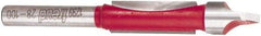 Freud - 3/8" Cut Diam, 1" Length of Cut, 2 Flute Panel Pilot Edge Profile Router Bit - Carbide-Tipped, 1/4" Shank Diam, 3" OAL, Piloted, Proprietary Coating - Americas Industrial Supply