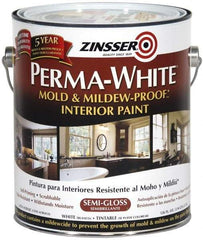 Zinsser - 1 Gal White Semi Gloss Finish Latex Paint - 400 Sq Ft per Gal, Interior/Exterior, <50 gL VOC Compliance - Americas Industrial Supply