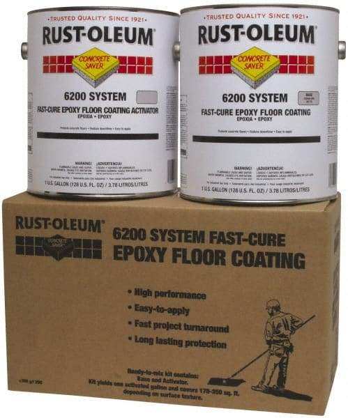 Rust-Oleum - 1 Gal Can Semi Gloss Silver Gray Floor Coating - <250 g/L VOC Content - Americas Industrial Supply