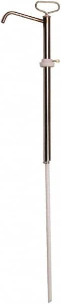 Value Collection - 3/4" Outlet, Stainless Steel Hand Operated Drum Pump - 8 oz per Stroke, 45" OAL, For Solvents, Acids & Other Corrosive Chemicals - Americas Industrial Supply