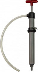 Value Collection - 19/32" Outlet, PVC Hand Operated Drum Pump - 8 oz per Stroke, 22" OAL, For Most Liquid Chemicals - Americas Industrial Supply