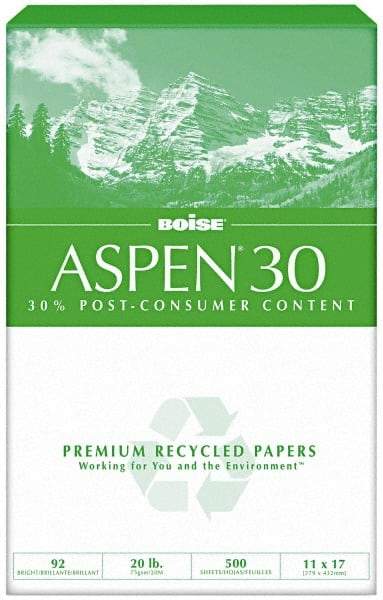 Boise - 11" x 17" White Copy Paper - Use with Laser Printers, High-Speed Copiers, Plain Paper Fax Machines - Americas Industrial Supply