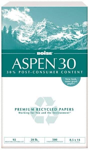 Boise - 8-1/2" x 14" White Copy Paper - Use with Laser Printers, High-Speed Copiers, Plain Paper Fax Machines - Americas Industrial Supply