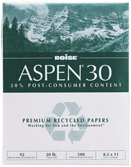 Boise - 8-1/2" x 11" White Copy Paper - Use with Laser Printers, High-Speed Copiers, Plain Paper Fax Machines - Americas Industrial Supply